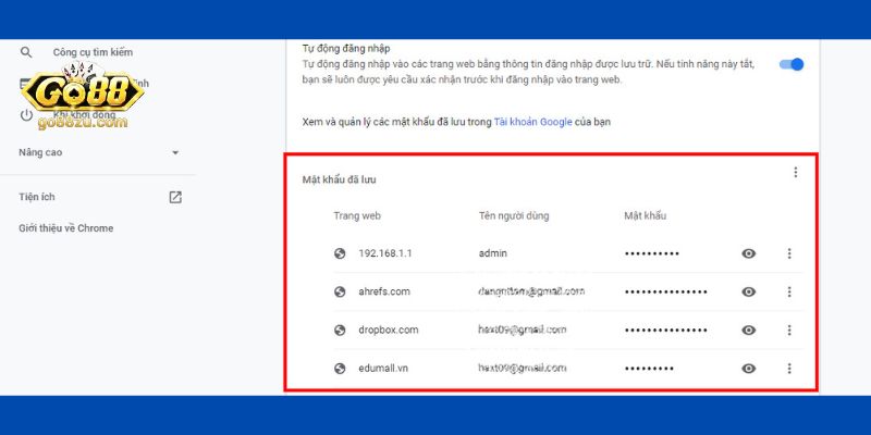 Lưu mật khẩu bằng ứng dụng quản lý chuyên dụng